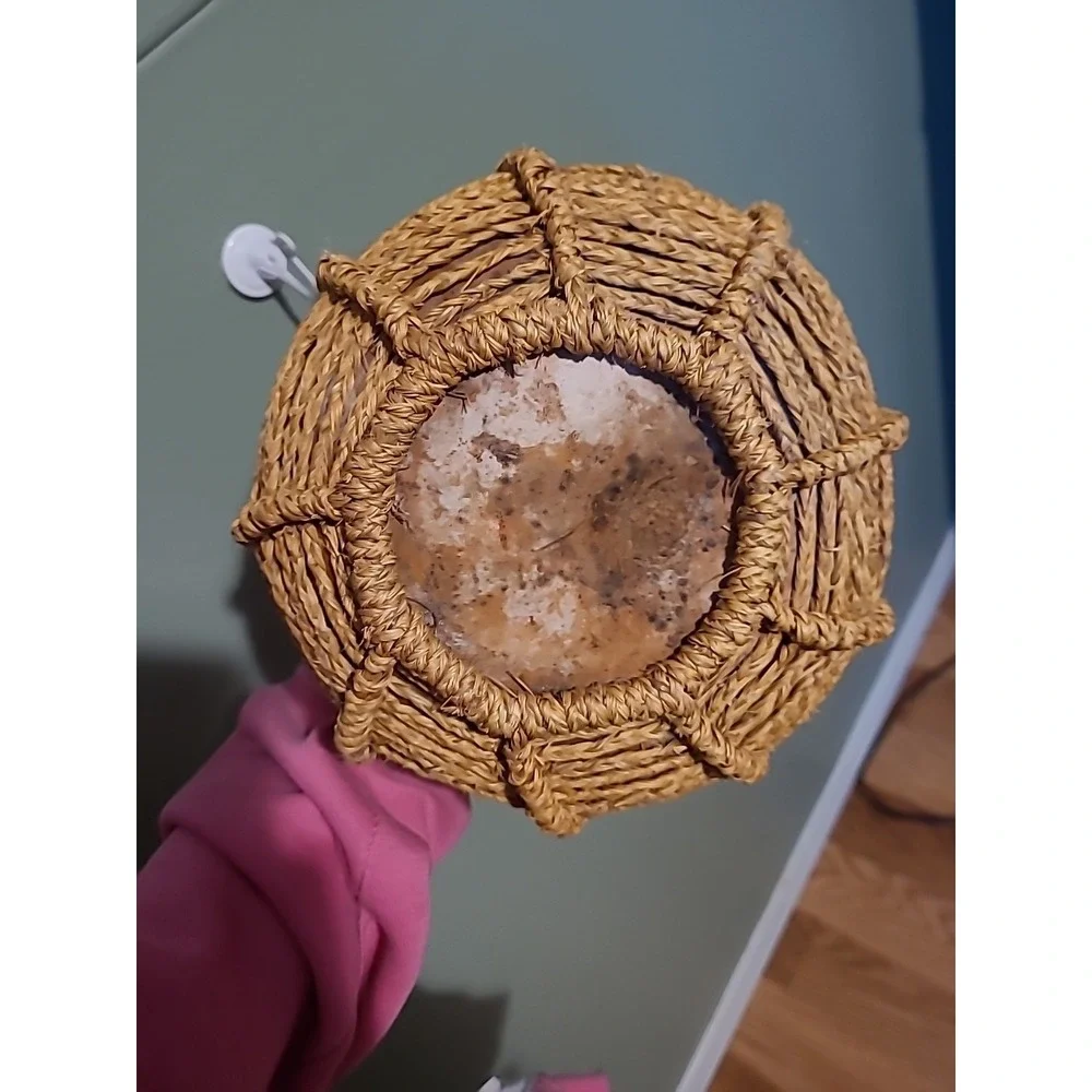 Basket Gourd Antique Wicker Container Vessel Primitive African Rustic‎ Decor